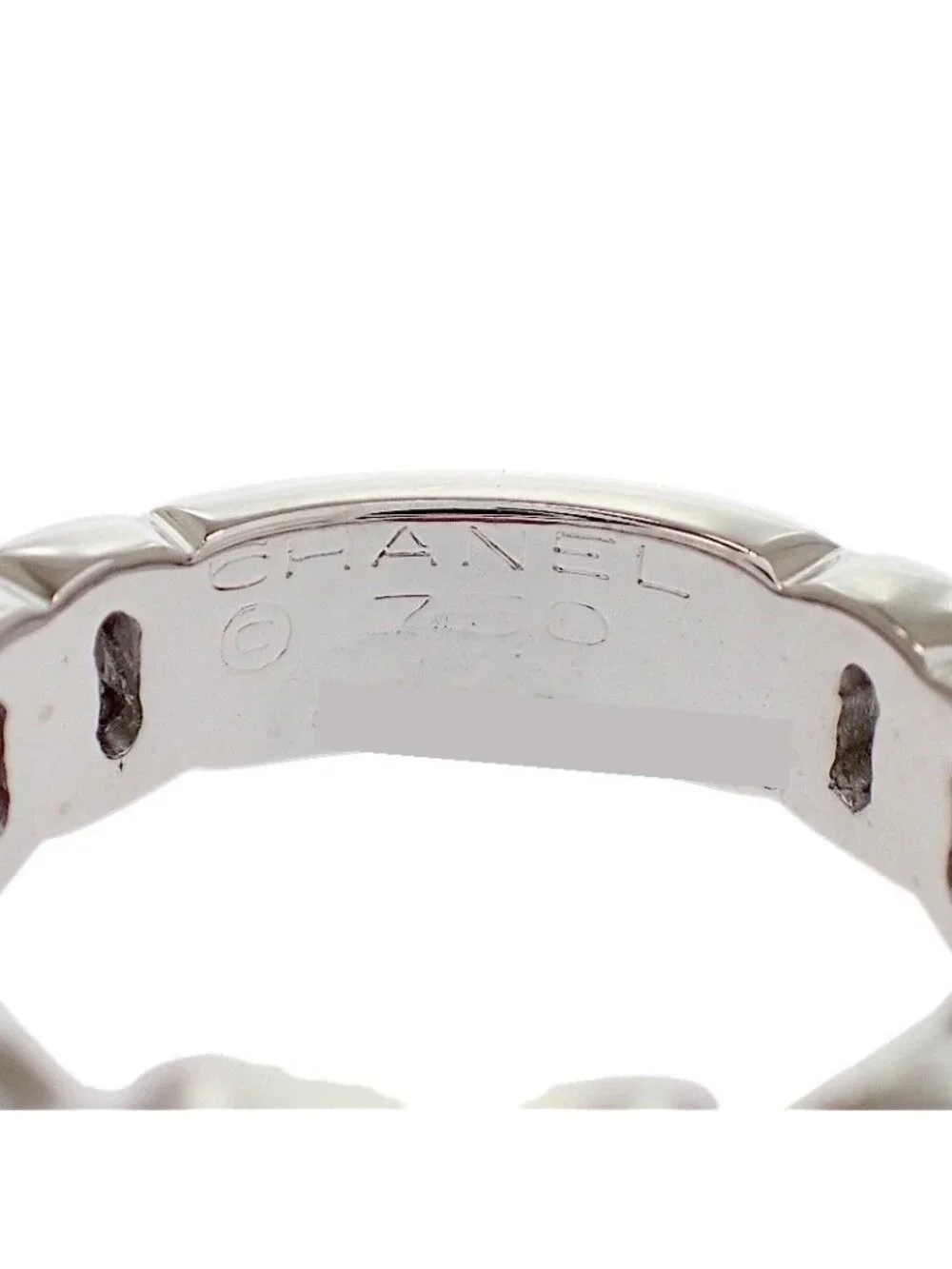 Chanel Premiere Ring 18k White Gold Pink Garnet